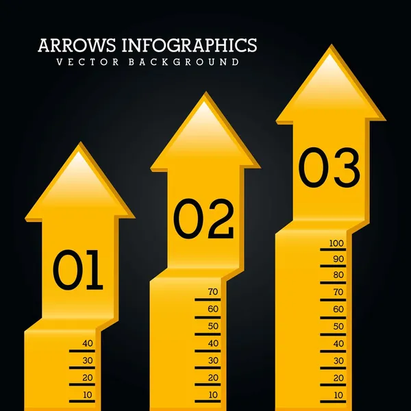 Flechas infografías — Vector de stock