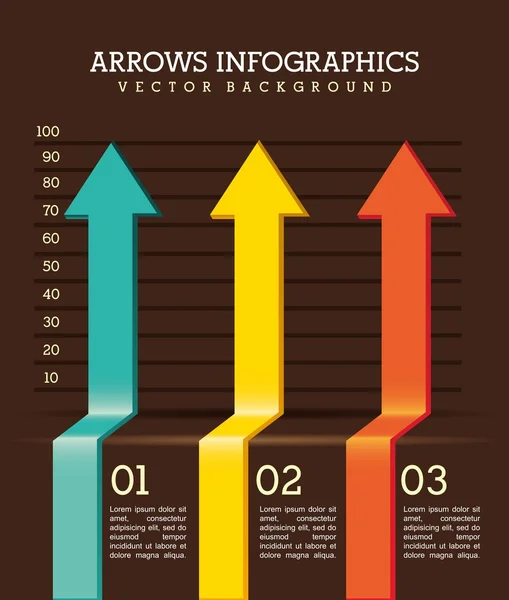 Frecce infografiche — Vettoriale Stock