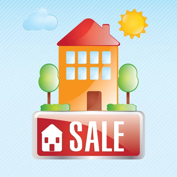 Vetor de venda de casa — Vetor de Stock