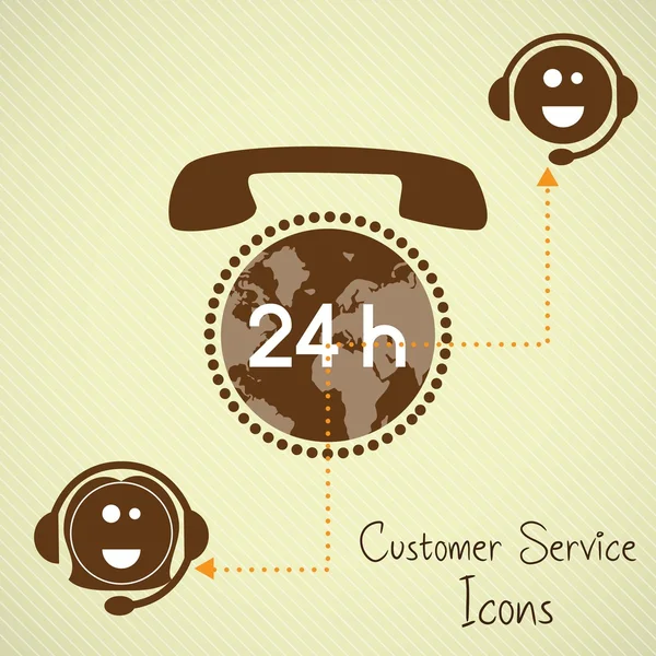 Значки обслуживания клиентов — стоковый вектор