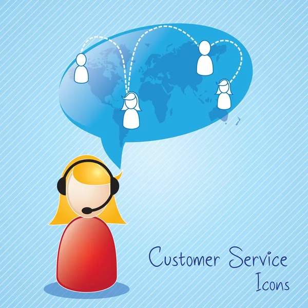 Значки обслуживания клиентов — стоковый вектор