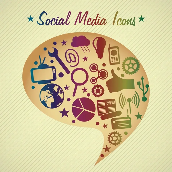 Sociale media — Stockvector