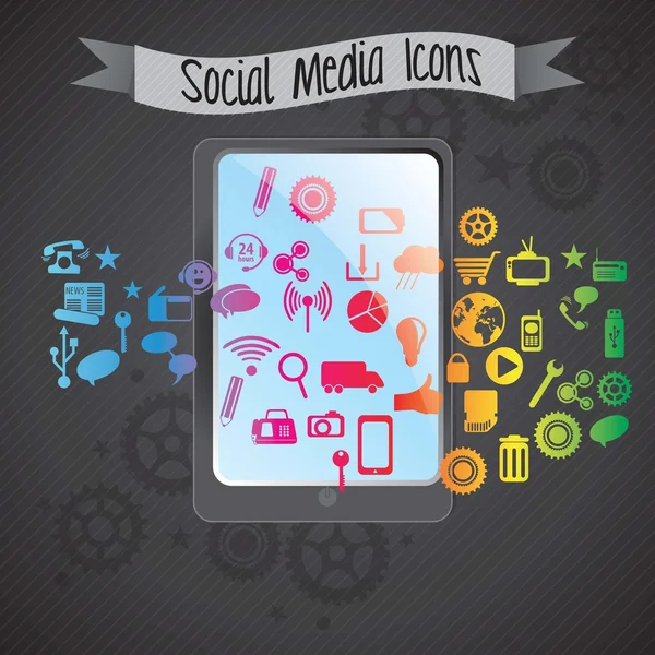 Social Media — Stock Vector