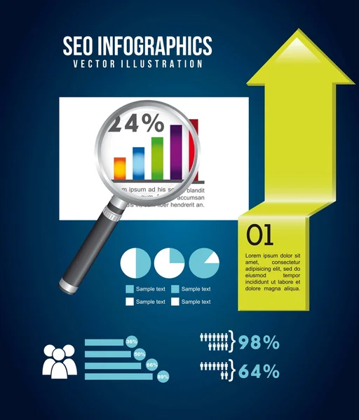 Ilustração Seo — Vetor de Stock