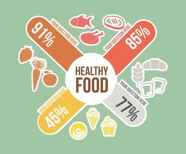 Healthy food — Stock Vector