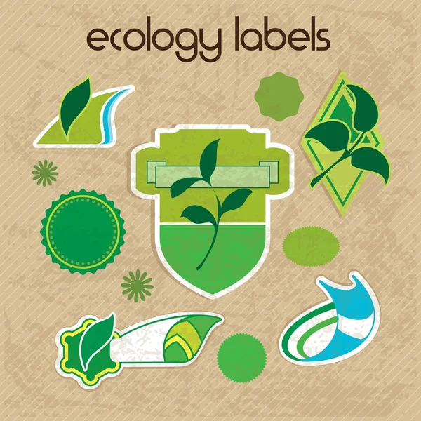 Etiquetas ecológicas — Vector de stock