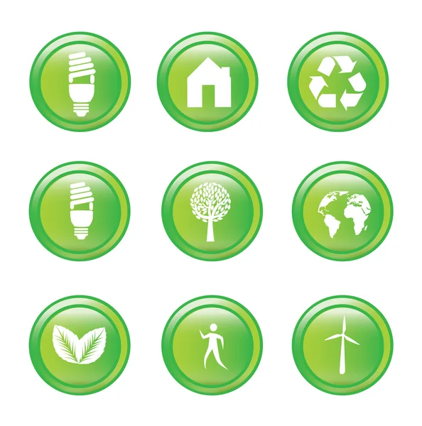 Iconos de ecología — Vector de stock