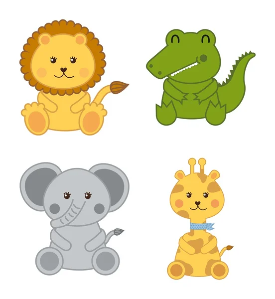 Baby animals — Stock Vector