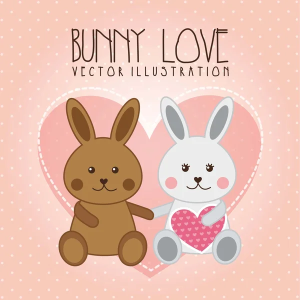 Bunny love — Stock Vector