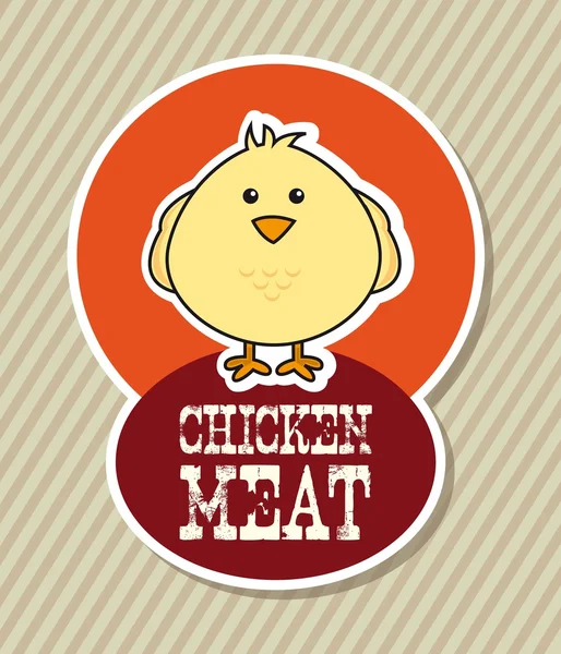 Etiqueta de pollo — Vector de stock