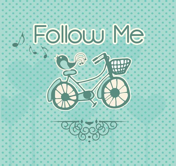 Follow me and follow us — Stock Vector