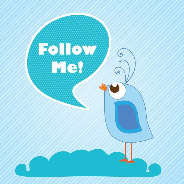 Follow me and follow us — Stock Vector