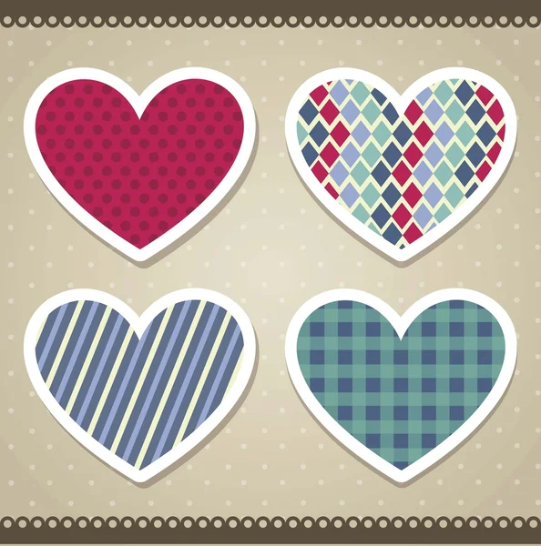 Scrapbook corazones — Archivo Imágenes Vectoriales