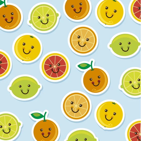 Citrus icons — Stock Vector