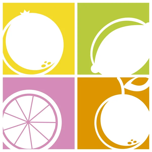 Citrus icons — Stock Vector