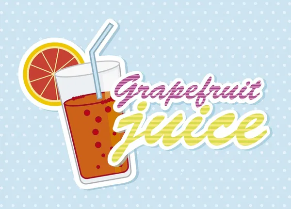 Grapefruitsaft — Stockvektor