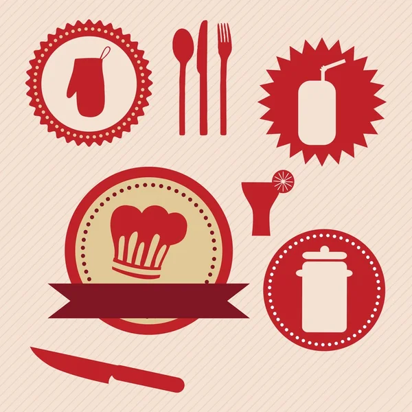 Iconos de cocina — Vector de stock