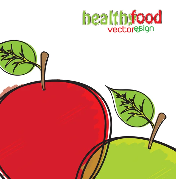 Alimentación saludable — Vector de stock