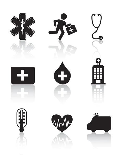 Iconen voor de gezondheid — Stockvector