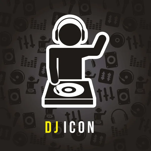 DJ ikon — Stock Vector