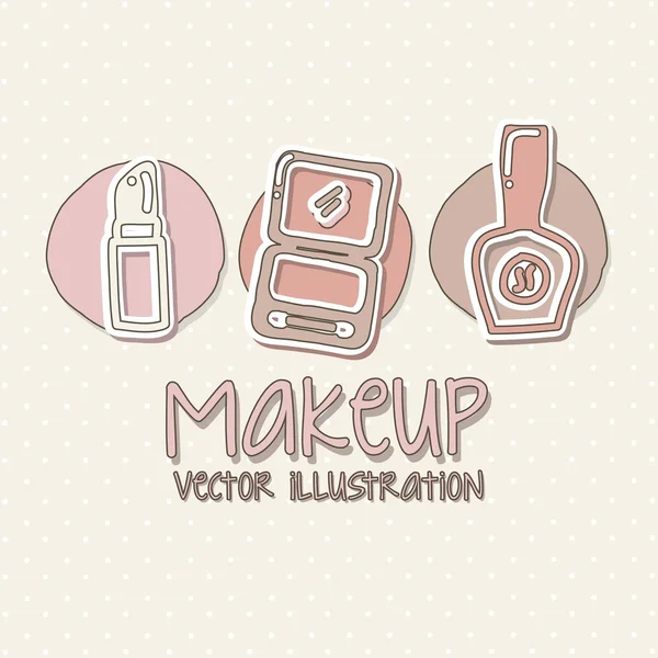 Makeup-Vektor — Stockvektor