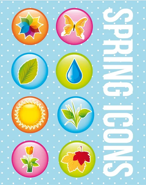 Spring icons — Stock Vector