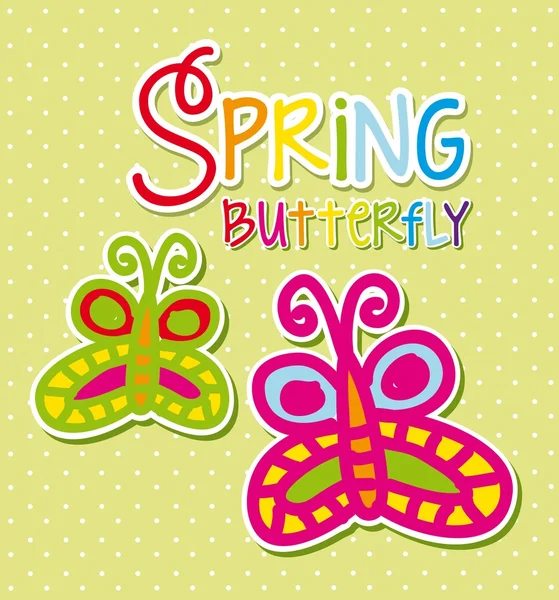 Spring butterfly — Stock Vector