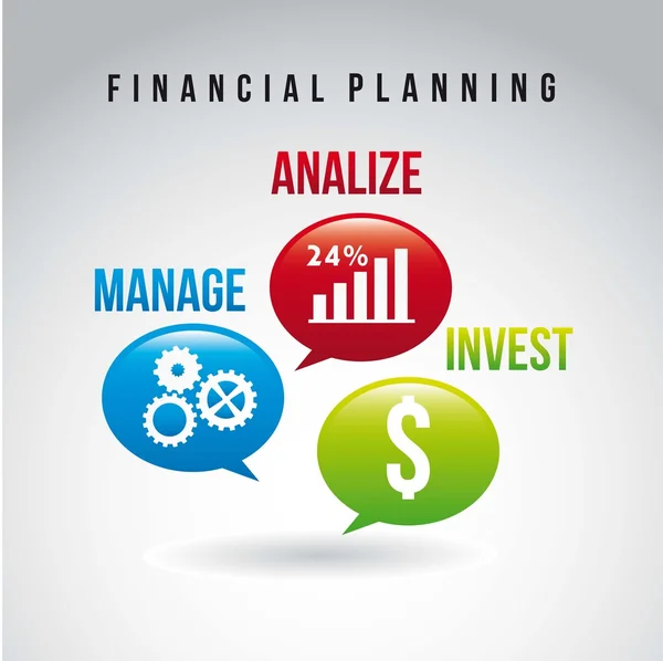 Planificación financiera — Archivo Imágenes Vectoriales