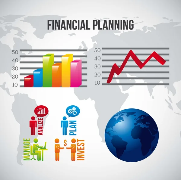 Financiële planning — Stockvector