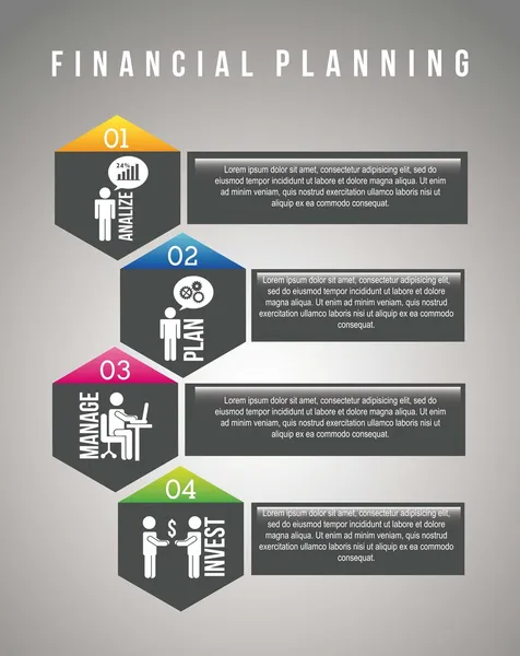 Planificación financiera — Archivo Imágenes Vectoriales