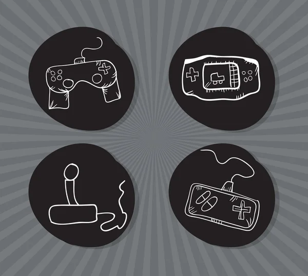 Video games iconen — Stockvector