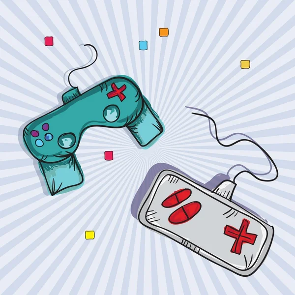 Video games iconen — Stockvector