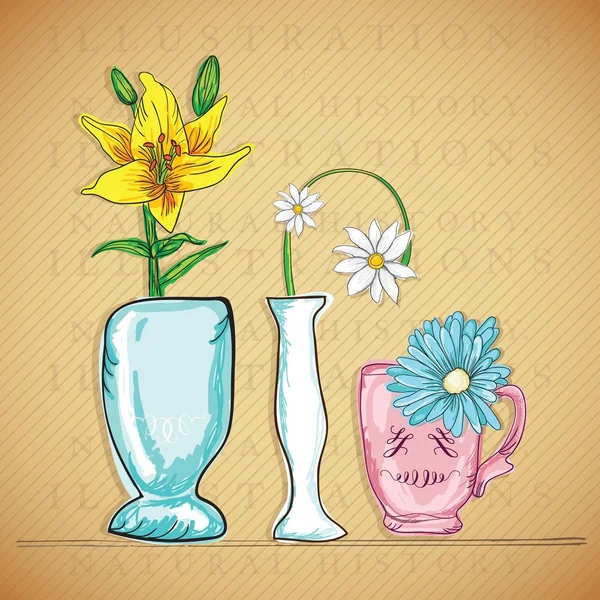 Flowers Icons — Stock Vector