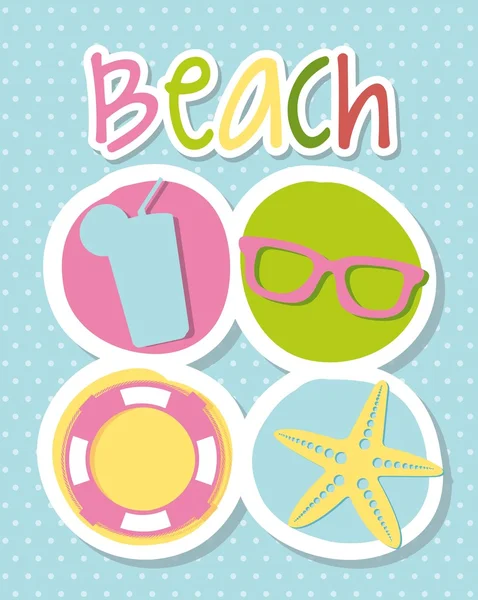 Beach icons — Stock Vector