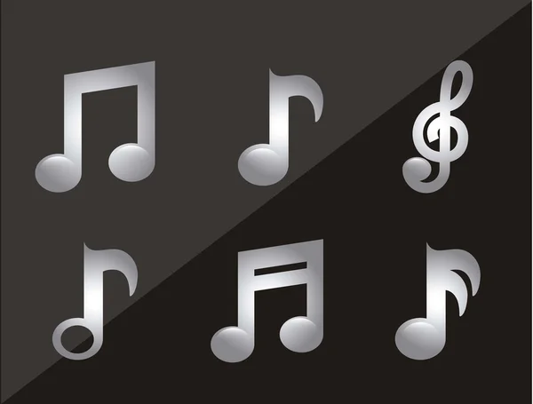 Iconos de música — Vector de stock