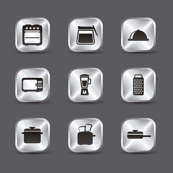 Iconos de cocina — Vector de stock