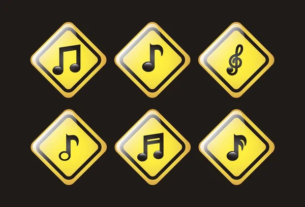 Iconos de música — Vector de stock