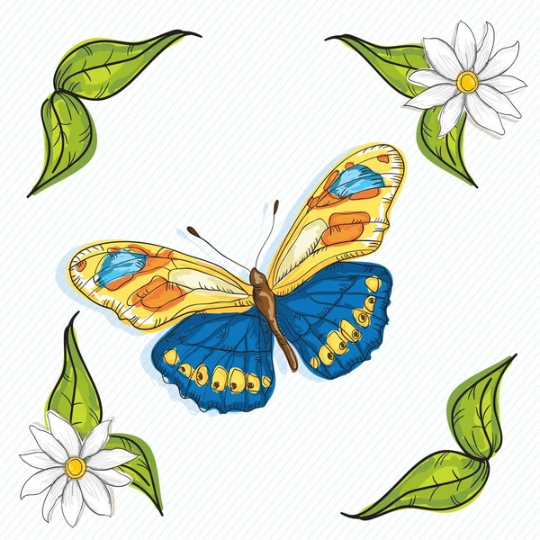 Iconos de mariposa — Vector de stock