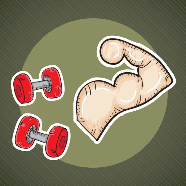 Fitness Icons — Stock Vector