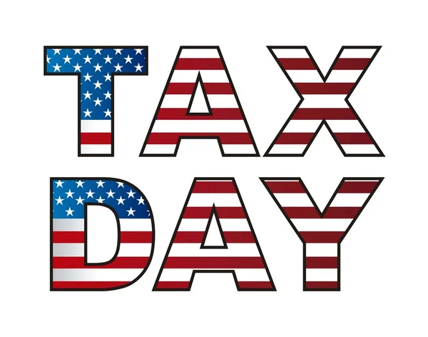 Tax day isolated over white background. vector illustration.