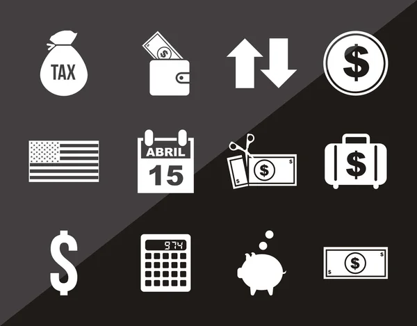 Tax icons — Stock Vector