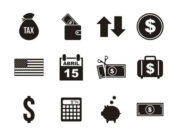 Tax icons — Stock Vector