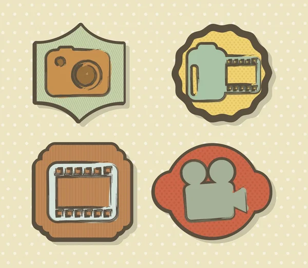 Video icons — Stock Vector