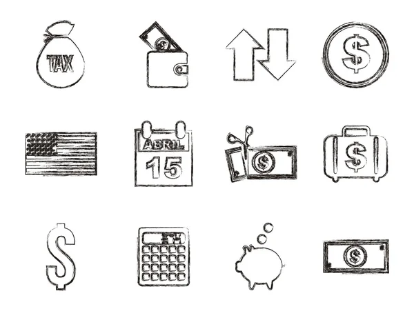 Tax icons — Stock Vector