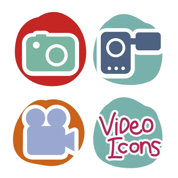 Iconos de vídeo — Archivo Imágenes Vectoriales