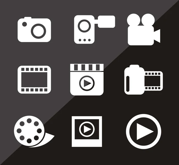 Iconos de vídeo — Archivo Imágenes Vectoriales
