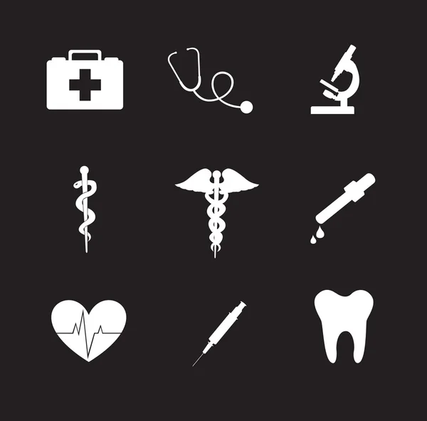 Iconen voor de gezondheid — Stockvector