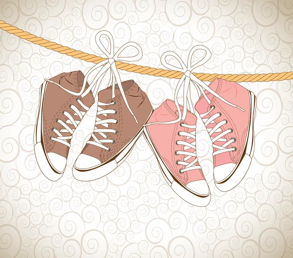 Old shoes — Stock Vector