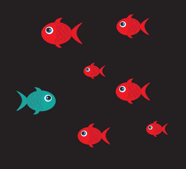 Colores peces — Vector de stock