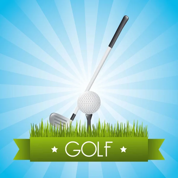 Ilustración golf — Vector de stock